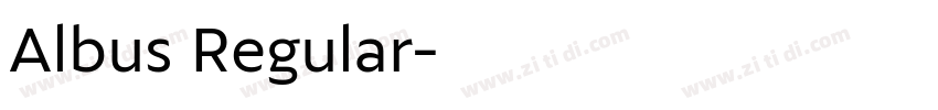 Albus Regular字体转换
